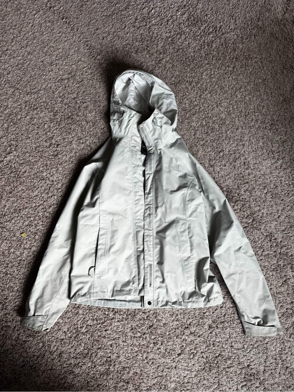 The North Face Light Gray Hooded Utility Jacket